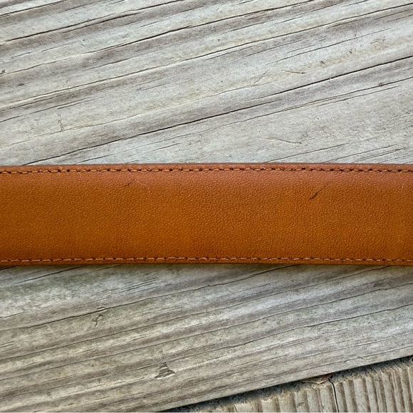 Jos A Bank Leather Belt Brown Marble Dress Business Suit 38 Brass Tone Buckle - Picture 16 of 16